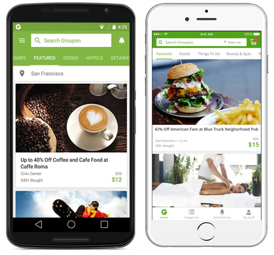 Groupon Mobile app